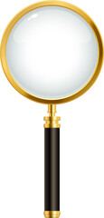 Realistic magnifying glass clip art