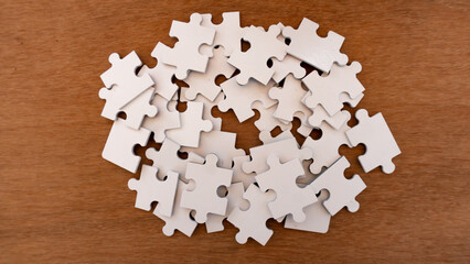 jigsaw on the floor. concept of missing and key success