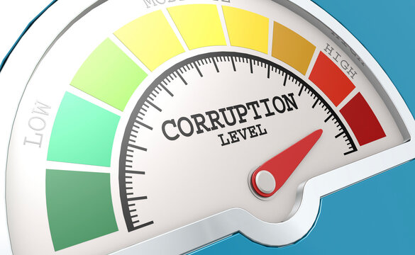 Corruption Level Measuring Scale With Color Indicator