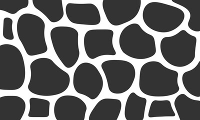 Black and white giraffe skin. Giraffe seamless background by Mizu Brecher