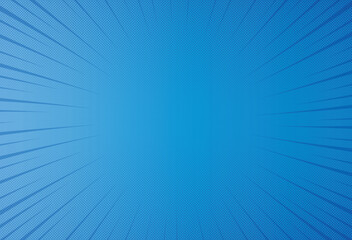 Blue retro starburst vector illustration background. Comic retro radial wallpaper.