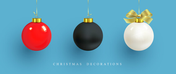 A set of festive Christmas balls of different colors - 520550800