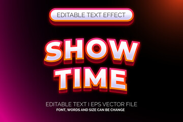 colorfull modern show time simple color text effect