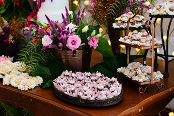 chocolate candies on the party table, chocolate truffles, brigadeiro, chocolate sprinkles, chocolate candy, condensed milk candy balls, candy balls
