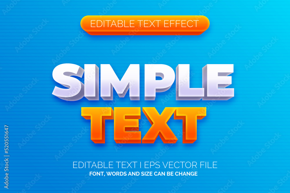 Poster modern simple color text effect