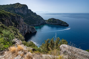 A scenic bay at Cilento National Park near Marina di Camerota, Campania, Italy