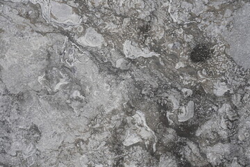 Natural stone, close up of gray beautifully textured natural stone slab facade as background of image. Copy space for your design. Web banner. 