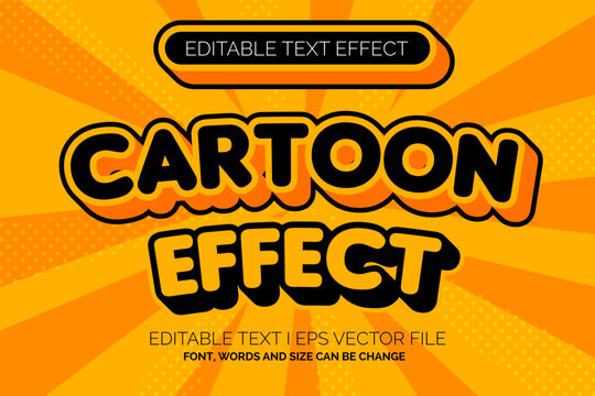 cartoon style Text Effect