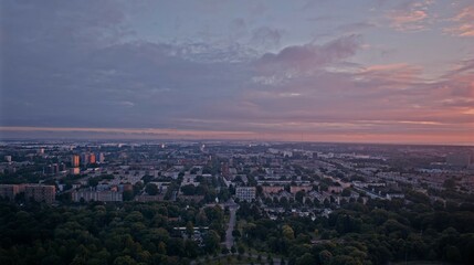Fototapeta na wymiar Sunset in The Hague, Netherlands