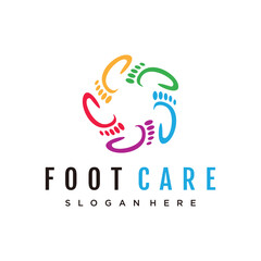 Foot care logo design community concept
