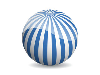 3D ball abstract vector illustration. Pattern sphere modern design. Round shape globe on white background.