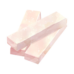 Basic white chocolate bar watercolor vector design