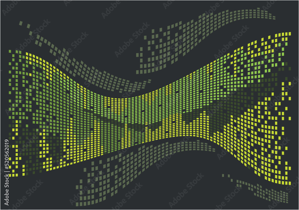 Poster abstract background of matrix waves