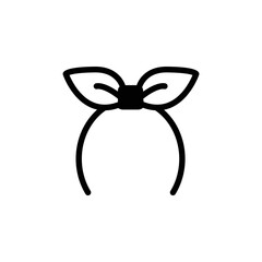 Headband Icon Sign Vector Isolated on White Artboard