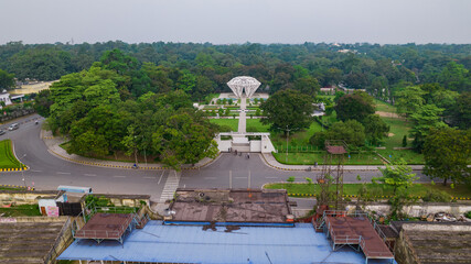 Obraz premium Sir Dorabji Tata Park located in Jamshedpur, Jharkhand, India, Aerial view