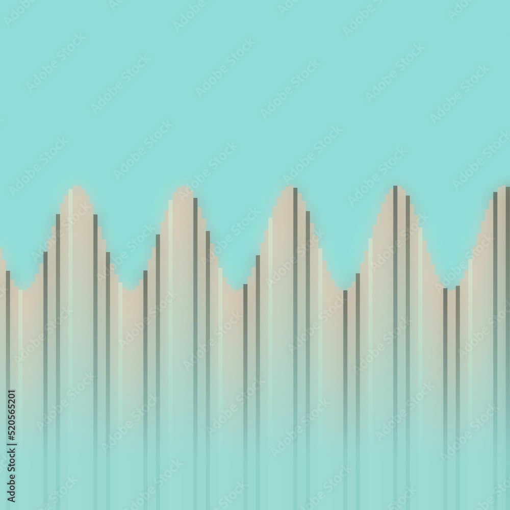 Poster abstract colorful illustration of stylized sound frequency equalizer element rainbow lines and wave