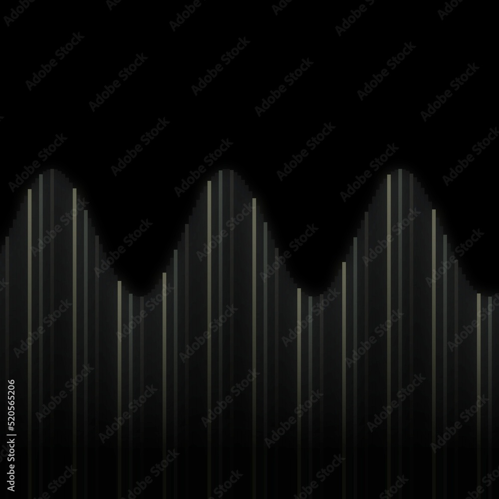 Poster abstract colorful illustration of stylized sound frequency equalizer element rainbow lines and wave