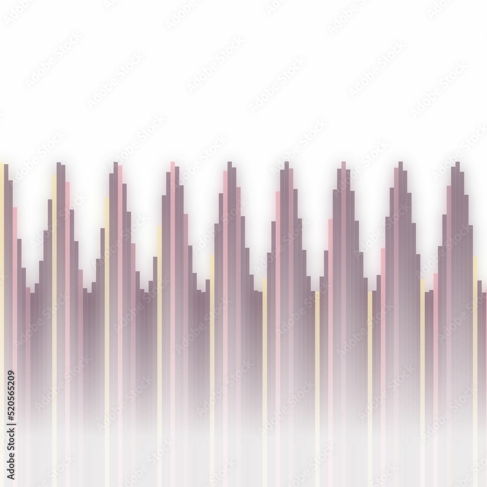 Poster abstract colorful illustration of stylized sound frequency equalizer element rainbow lines and wave
