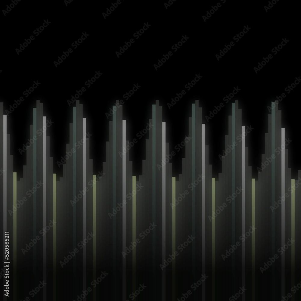 Poster abstract colorful illustration of stylized sound frequency equalizer element rainbow lines and wave