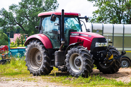 Ignalina Lithuania 2022-07-23
The Case IH Maxxum Series 115 tractor. Case IH is a brand of agricultural equipment. 