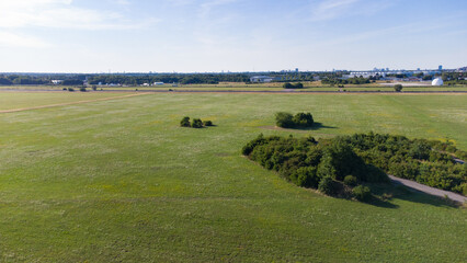 Aerial view of summer farmlands in Germany