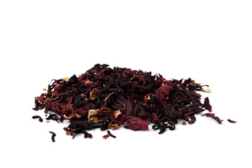 Karkade isolated on white background.