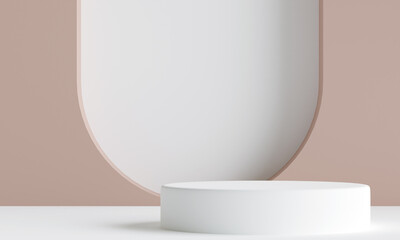 podium for product presentation. Natural beauty pedestal, relaxation and health, 3d illustration