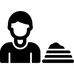 Man Washing Dishes Icon