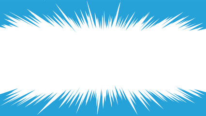 青色の集中線のベクターイラスト