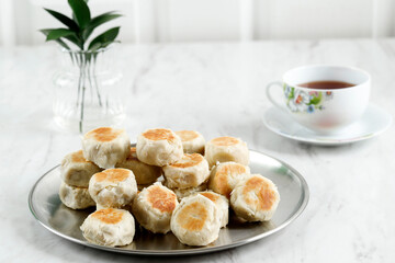 Bakpia Pathok, Typical Food from Yogyakarta. Made Green Beans and Sugar, Wrapped in Flour and Baked.