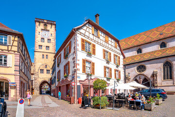 Turm, Ribeauville, Elsass, Frankreich 