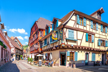 Altstadt, Ribeauville, Elsass, Frankreich 