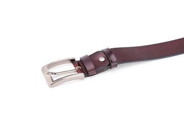 set -new belt men and women brown red stylish fashion isolated on white background