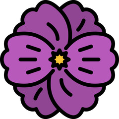violet color outline icon
