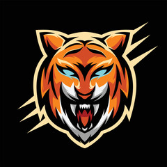 Tiger Mascot gaming logo vector design