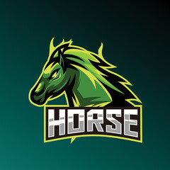 Horse esport gaming logo vector design