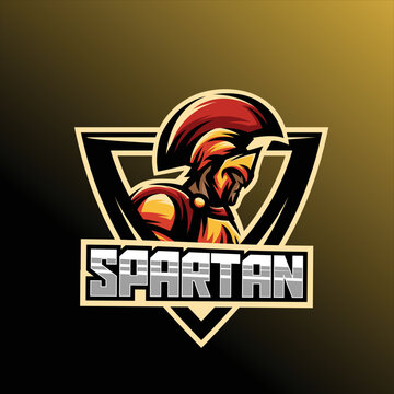 Spartan esport gaming logo vector design
