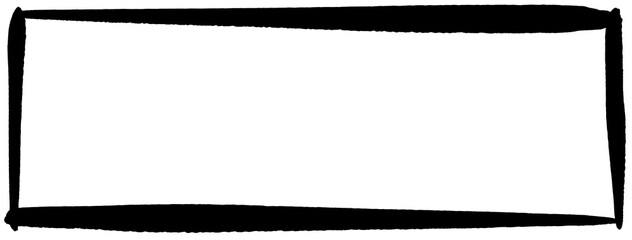 Sfondo banner orizzontale bianco con cornice nera inchiostro