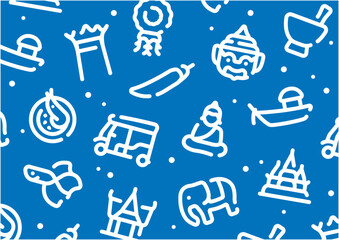 Thailand pattern background for graphic design.A-size horizontal.