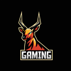 deer gaming logo vector design