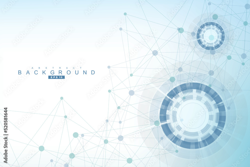 Poster big data visualization background. modern futuristic virtual abstract background. science network pa