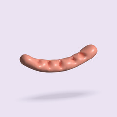 sausage vector 3d illustration. sausage 3d icon