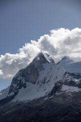 Peruvian mountain snow covered  peak