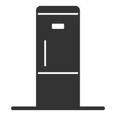 Two-chamber refrigerator for cooling products - icon, illustration on white background, glyph style