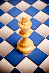 chess piece of King on a chessboard