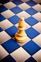 chess piece of Bishop on a chessboard