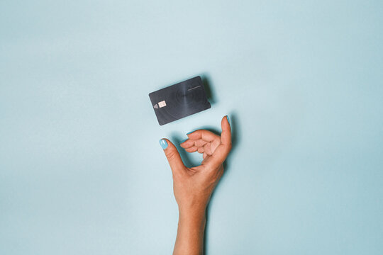 Hand holding credit card
