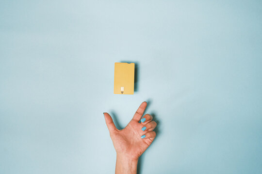 Hand holding credit card