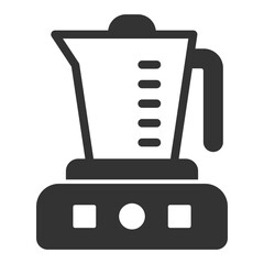 Electric coffee maker on a stand - icon, illustration on white background, glyph style