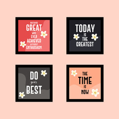 Motivational Quotes with background, Vector Art